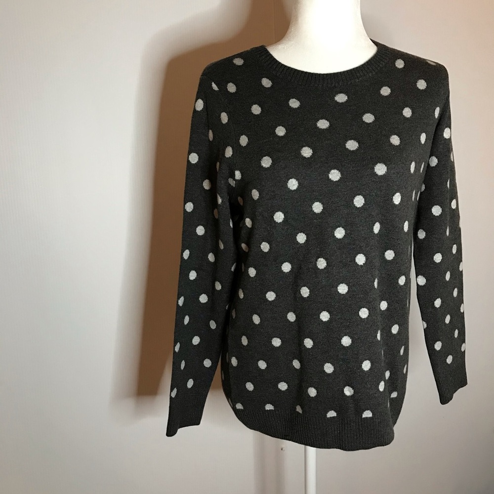 New Charter Club Polka Dots Pullover Sweater - Picture 1 of 15
